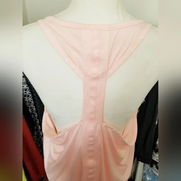 Under Armour Pink White Women's Knockout Athletic Tank - Picture 6 of 6